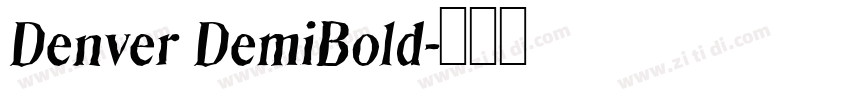 Denver DemiBold字体转换